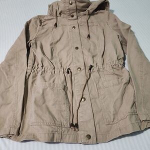 Forever 21 Khaki Utility Snap Button Jacket